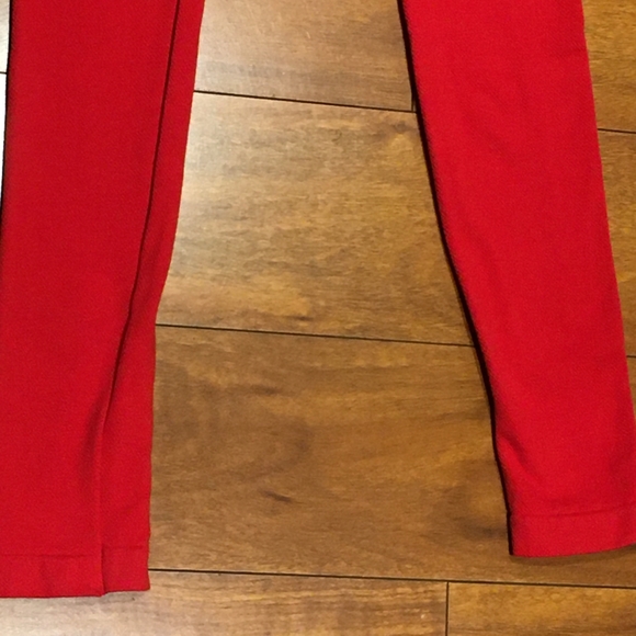 NWT MeMoi Fashion Leggings Pleated Front Red Size S/M - Picture 11 of 13